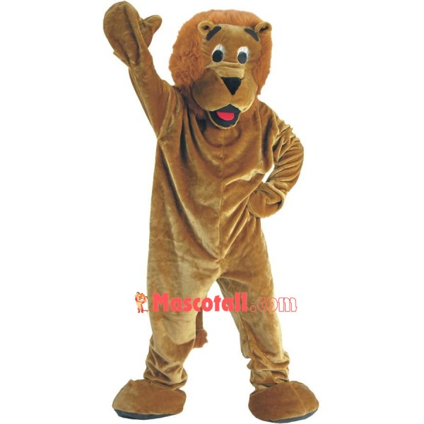 Happy Adult Lion Mascot Costume