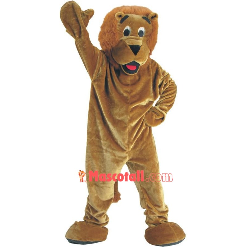 Happy Adult Lion Mascot Costume