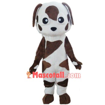 Baby Brown and White St Bernard Dog Mascot Costume