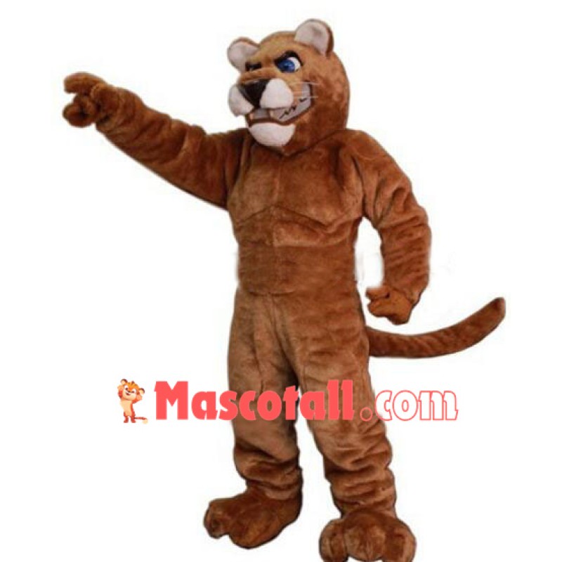 Power Leopard Panther Cat Cougar Mascot Costume