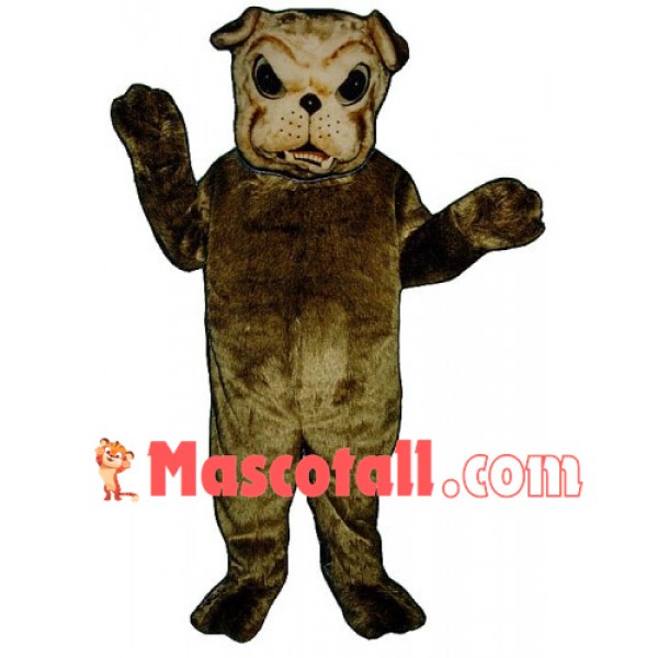 Brown Bulldog Mascot Costume