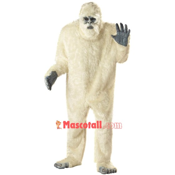 Adult Deluxe Abominable Snowman Scary Mascot Costume