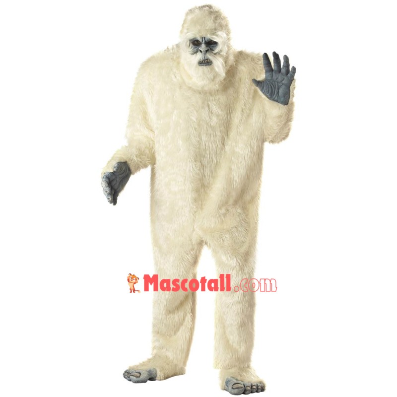 Adult Deluxe Abominable Snowman Scary Mascot Costume