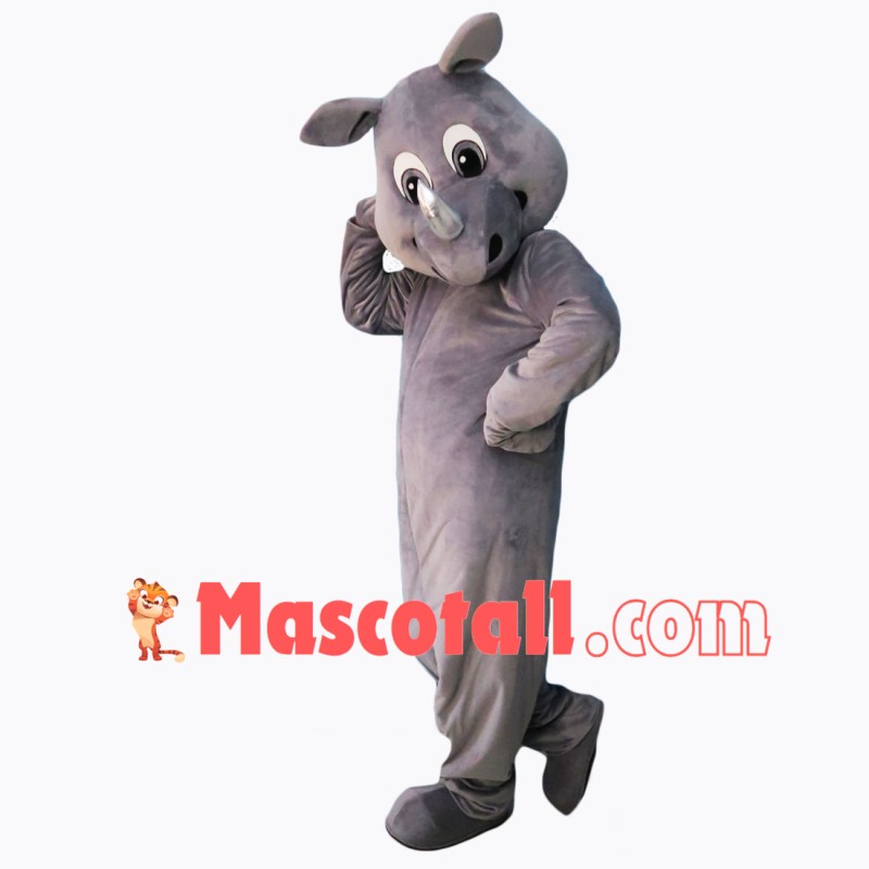 Realistic Rhinoceros Mascot Costume