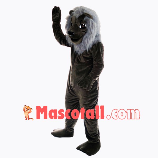 Old Black Lion Mascot Costume