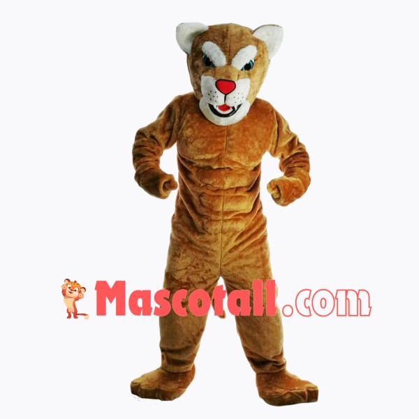 New Power Leopard Panther Cat Cougar Mascot Costume