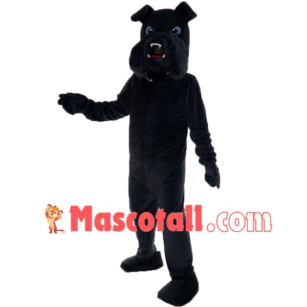 Black Bulldog Mascot Costume