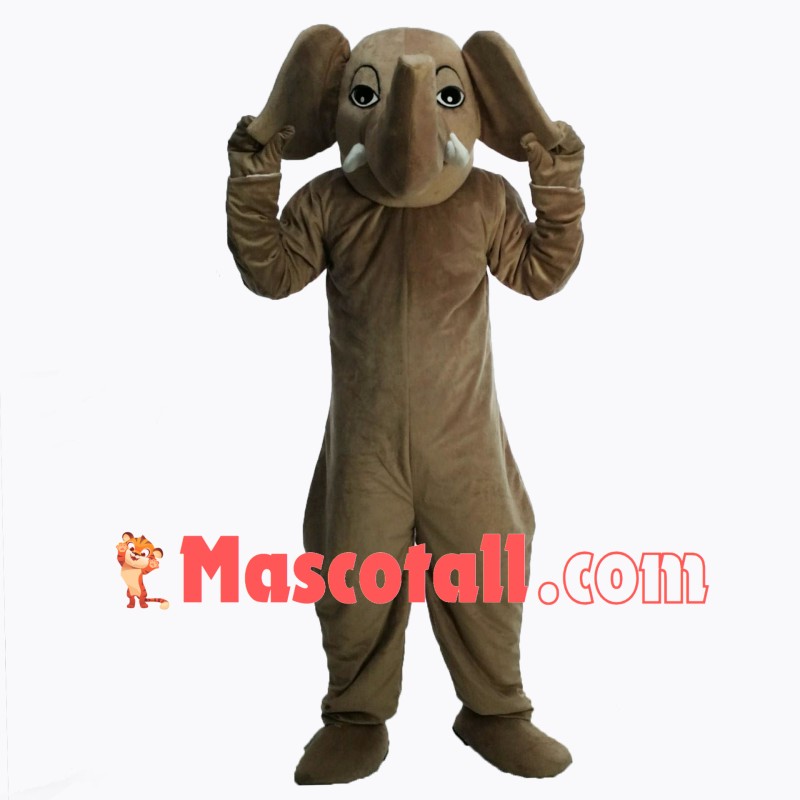 Brown Elephant Masot Costume 