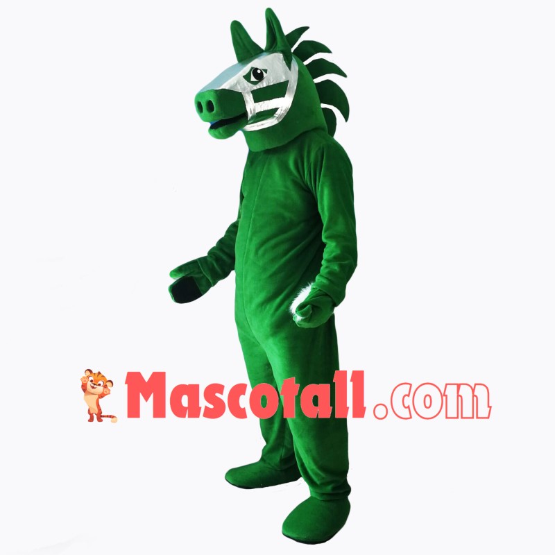 Green Trojan Horse Mascot Costume