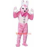 Adult Pink Bunny Mascot Costume
