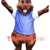 Cute Adult Beaver Mascot Costume