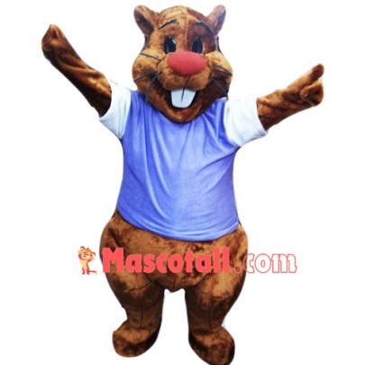 Cute Adult Beaver Mascot Costume