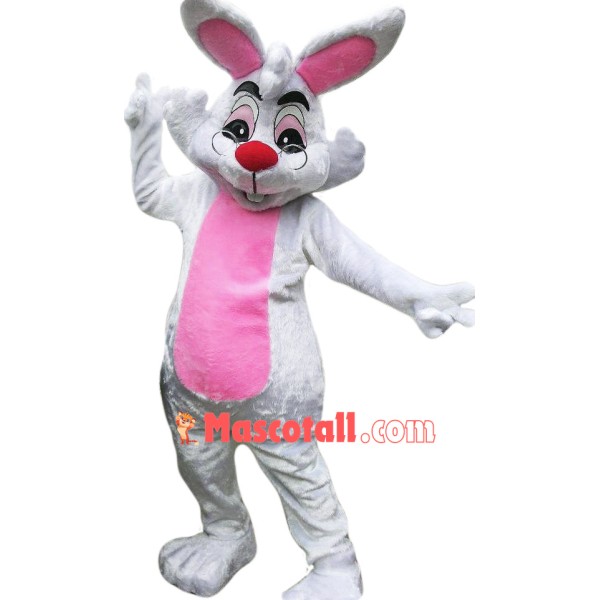 Glasses Easter Bunny Mascot Costume