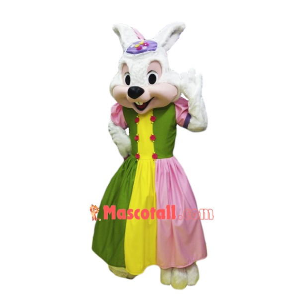 Girl Easter Bunny Mascot Costume