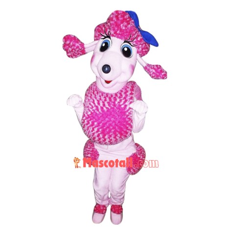 Pink French Poodle Mascot Costume Adult Costume