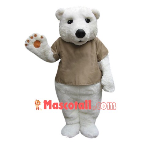 Cute Polar Bear Mascot Costume 