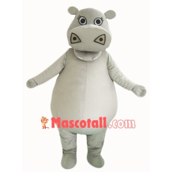 Big Fat Grey Hippo Mascot Costume