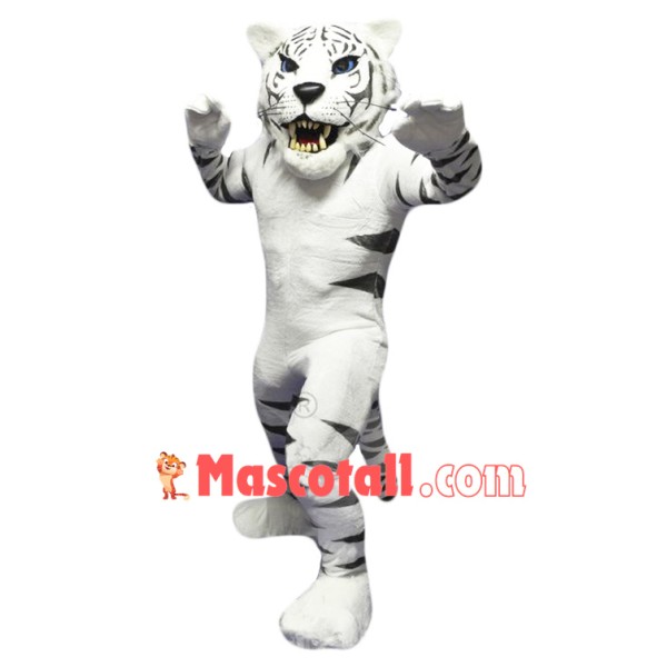 White Tiger Mascot Costume 
