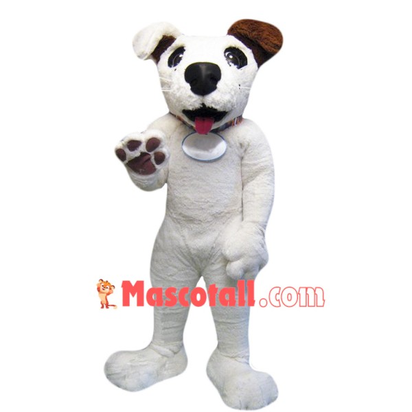 Cute White Dog Mascot Costume