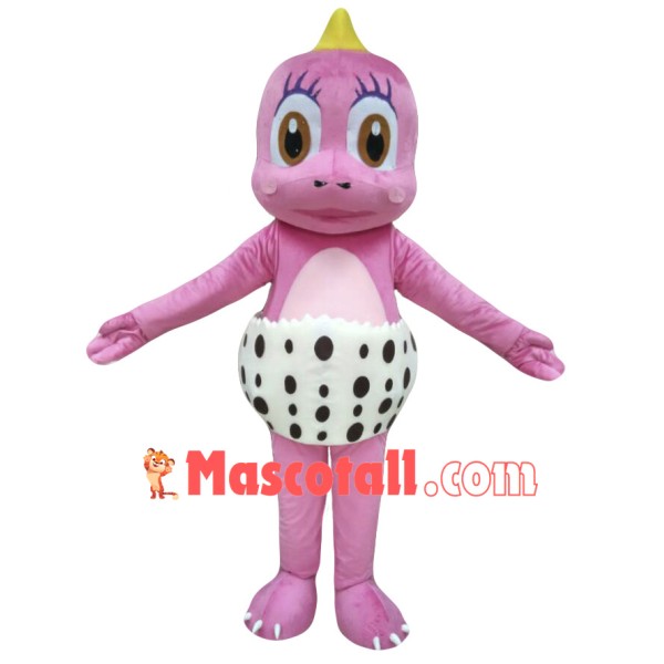 Pink Dinosaur Mascot Costume