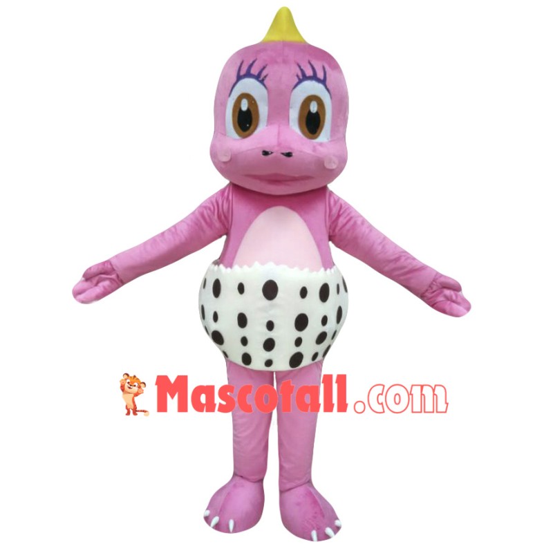Pink Dinosaur Mascot Costume