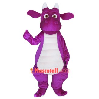 Purple Adult Dragon Mascot Costume
