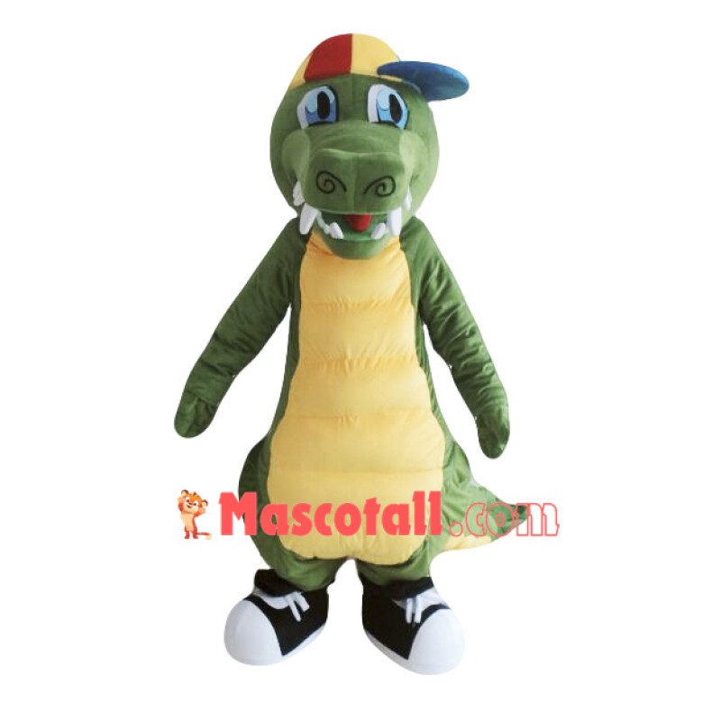Adult Green Dinosaur Mascot Costume
