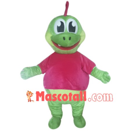 Cute Green Dinosaur Mascot Costume
