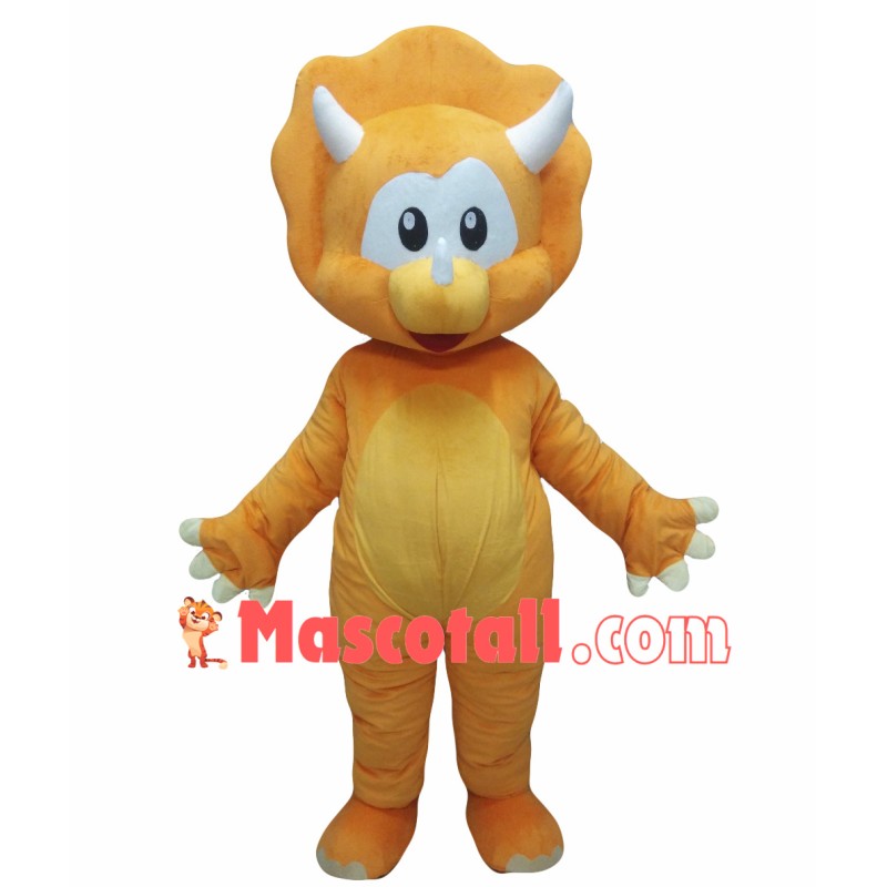 Orange Dinosaur Mascot Costume