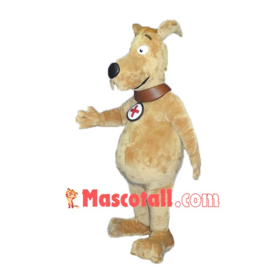 Cute Gold Dog Mascot Costume