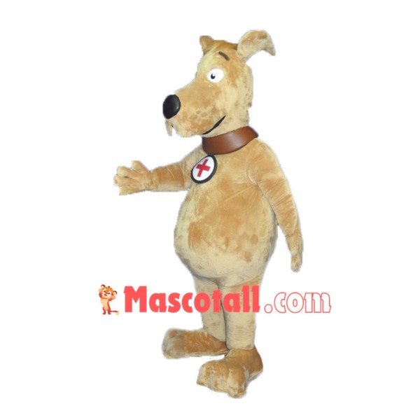 Cute Gold Dog Mascot Costume