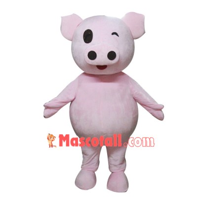 Cute Pink Pig Mascot Costume