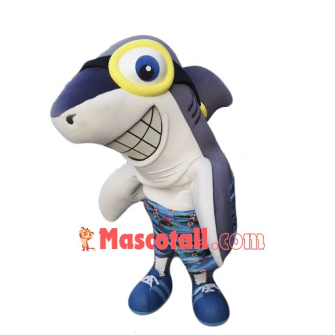 Smile Shark Mascot Costume