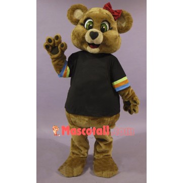 Cute Female Brown Bear Mascot Costume