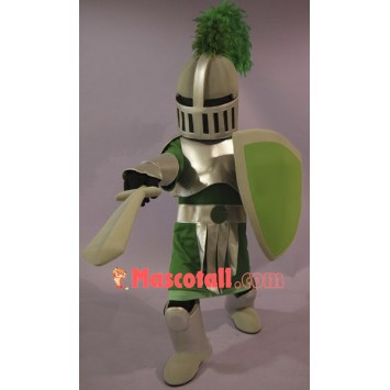Green & Golden Knight Mascot Costume