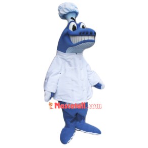 Chef Whale Mascot Costume