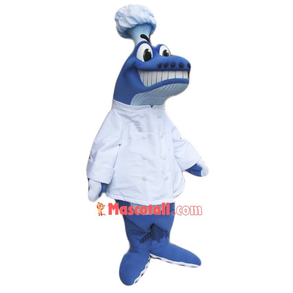 Chef Whale Mascot Costume