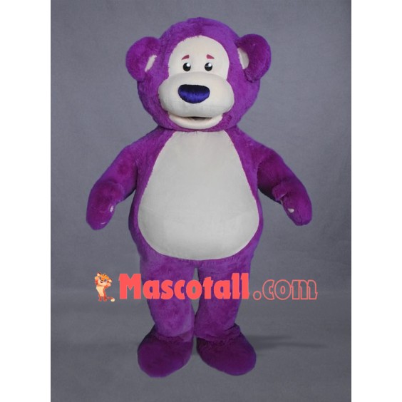 Purple Bear Mascot Costume