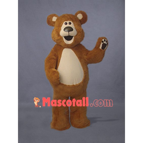 Happy Brown Bear Mascot Costume