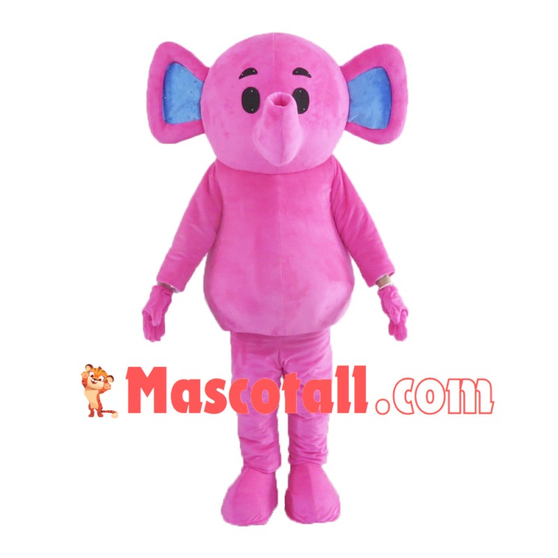 Cute Pink Elephant Mascot Costume