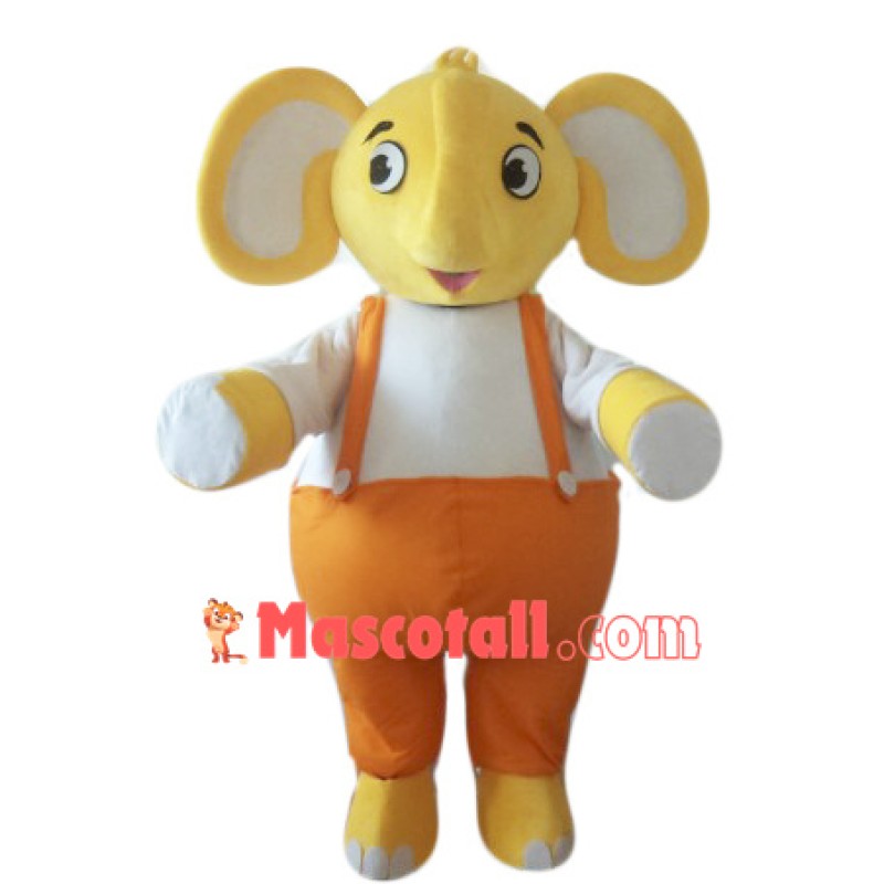 Golden Adult Elephant Mascot Costume