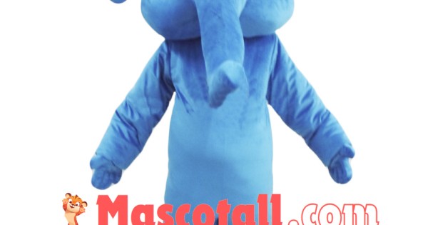 Blue Adult Elephant Mascot Costume