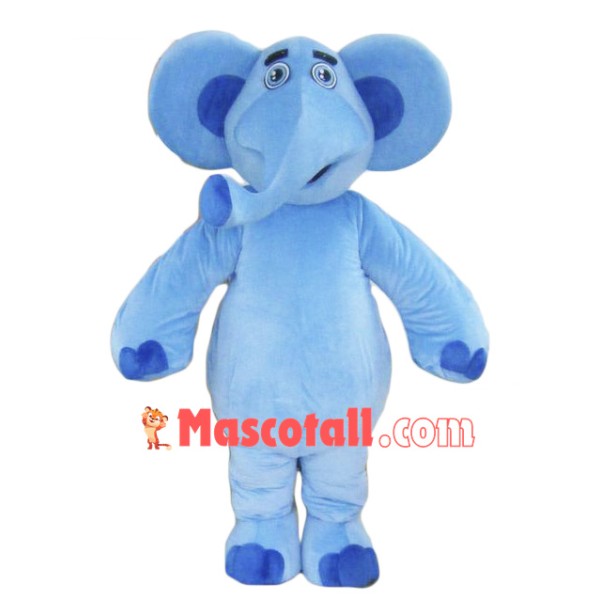 Blue Elephant Mascot Costume For Adults