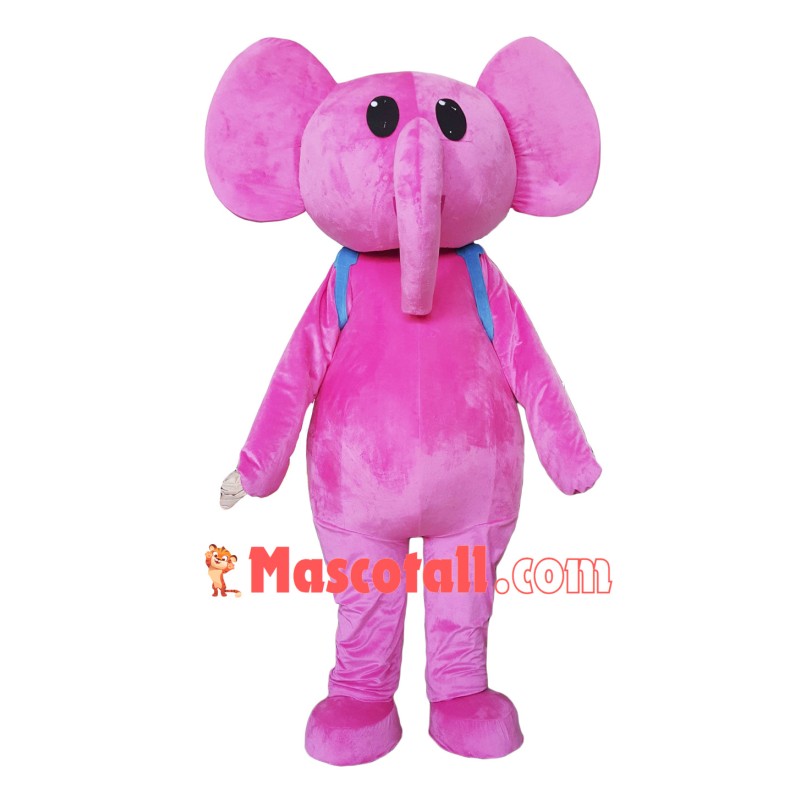 Adult Pink Elephant Mascot Costume