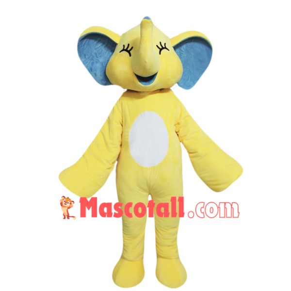 Yellow Elephant Mascot Costume