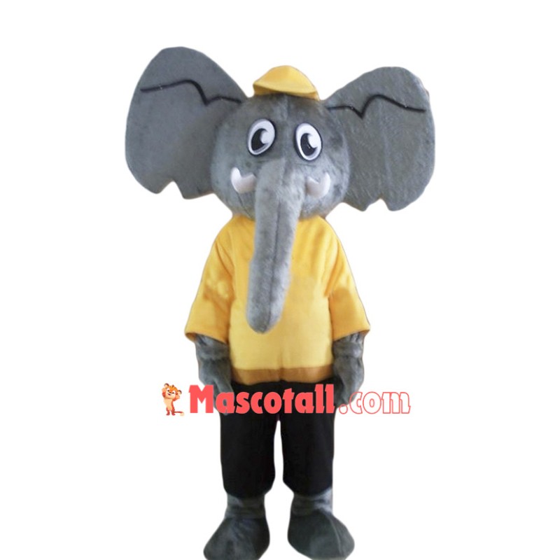 Adult Grey Elephant Mascot Costume