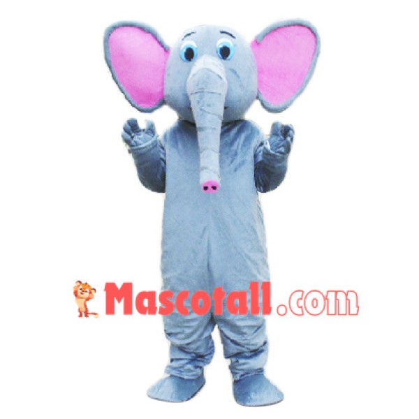 Grey Pink Elephant Mascot Costume