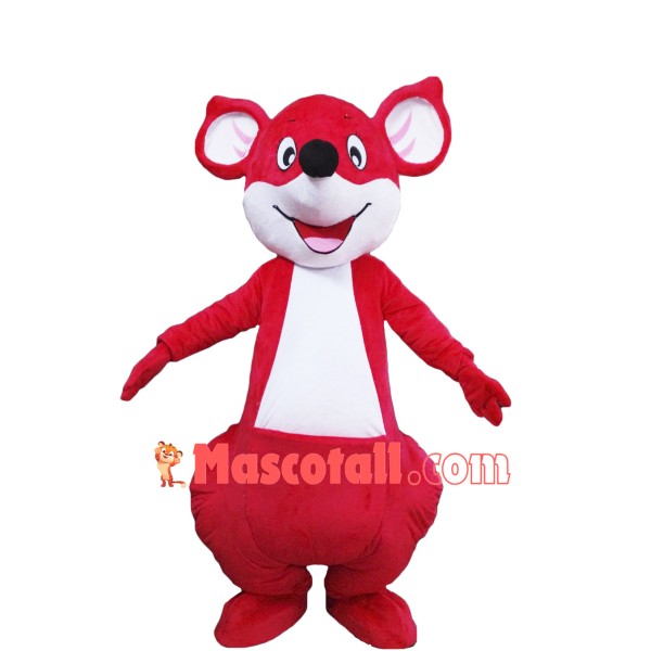 Red Happy Kangaroo Mascot Costume