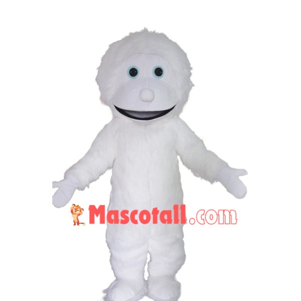 Cute White Yeti Mascot Costume