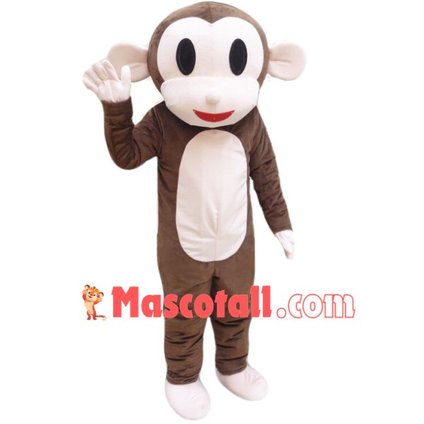 Plush Adult Monkey Mascot Costume